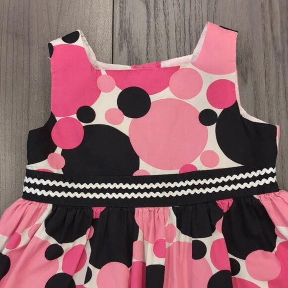 3/$20 George Fit & Flare Party Dress Tulle Circle Print Ribbon Tie Sleeveless - Picture 2 of 13